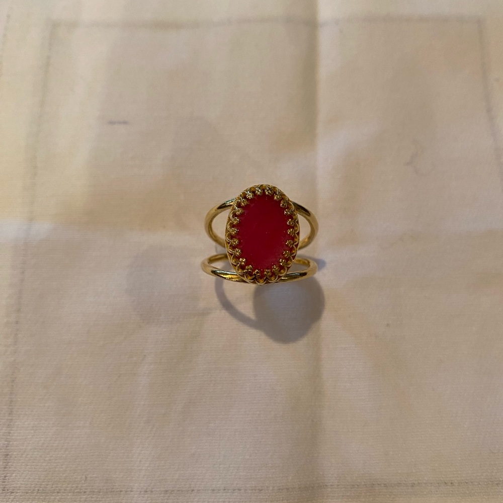 Genuine Ruby Gold Filigree Ring - image 2